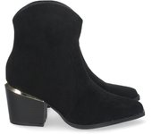 Davinia Shoes Botin de Mujer con Tacon, Comodos, con Punta Fina, Detalle en Tacon, y Cierre de Cremallera, Otoño Invierno 2022 Shoes&Blues.es 2A-2010-Negro