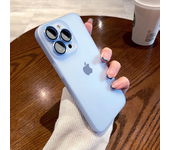 Translucent Ultra Thin Matte Case For iPhone 15 14 13 12 11 Pro Max Metal Glass Camera Protector Ring Hard Cover