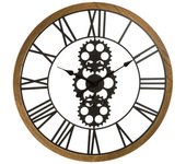 Factory Cuadros Reloj Mecánico de Pared Malcom de Madera y Metal 70cm