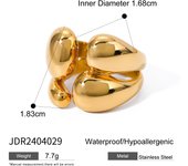 Anillos de acero inoxidable PVD chapados en oro de 18 quilates para mujer, anillos simplemente sólidos de 2 tonos, joyería moda