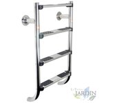 Suinga Escalera Partida Luxe para Piscina - 4 Peldaños de Acero Inoxidable Pulido