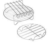 Estante para freidora de Aire-Estante de Doble Capa para pinchos, accesorios multiusos de Maple inoxydable para freidora