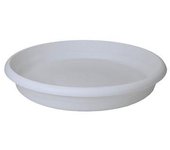 Plastiken Plato de Inyección para Maceta Terra ø18cm Blanco Plástico - Resistente y Fácil de Limpiar