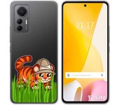 Funda Silicona Transparente para Xiaomi 12 Lite 5G diseño Tigre Dibujos