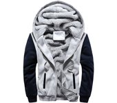 New Men's Hoodies Jacket Winter Thick Warm Fleece Zipper Hoodies Coat Casual Tracksuit Sportwear Male Sweatshirts M~ 5XL