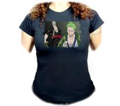 MERCHANDMANIA CAMISETA NEGRA MUJER zoro roronoa wano samurai kuina katana oferta tshirt