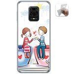 Tumundosmartphone Funda Gel Tpu para Xiaomi Redmi Note 9S / Note 9 Pro diseño Café Dibujos