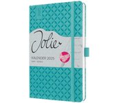 Sigel Book Calendar Jolie Flair 2025, piel sintética, A5, turquesa