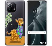 Tumundosmartphone Funda Gel Transparente para Xiaomi Mi 11 5G diseño Jirafa Dibujos