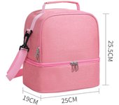 Bolsa de almuerzo cruzada de moda con aislamiento grueso y gran capacidad para uso comercial.