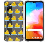 Funda Silicona Transparente para Ulefone Armor 12 5G diseño Pato Dibujos