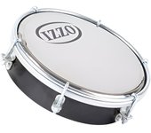 Tamborim 6" Abs Izzo Ref. Iz3691 6 divisiones fijas niqueladas. Negro