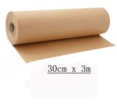 # 1 Roll 30cm x 1/2/3m of Kraft Paper Roll for Gift Wrapping Moving Packing Brown Paper Roll for Painting