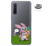 Tumundosmartphone Funda Gel Transparente para Oppo Find X2 Lite diseño Conejo Dibujos