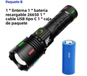 High Power LED Flashlight Strong Light Fluorescent Lantern USB Rechargeable Long Shot Tactical Torch Outdoor Super Bright Lamp