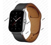 20mm/22mm leather band For Amazfit GTS/2/2e/GTS2 Mini/GTR 3/Pro 47mm/GTR2/2e/stratos 2/3 Sport Watch Bracelet Amazfit bip strap