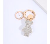 Exquisite and Pure Handmade Inlaid with Diamonds, Cute and Super Cute Bear Boutique Keychain Bag Pendant