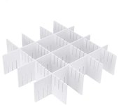 Aicasa - Separadores de Cajones , DIY organizador Cajones Plástico Separador de Armario Divisores de Rejilla Ajustables , ahorro de espacio para Ropa Interior , Hogar , Calcetines , Cocina, escritorio , Dormitorio y Tocador