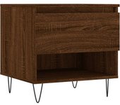 vidaXL Mesa de centro madera de ingeniería 50x46x50 cm Blanco, Negro, Blanco brillante Mesita de Salón o Comedor o Auxiliar Mesa de Café Meuble Salón