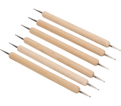 5/6Pcs DIY Wooden Nail Clay Sculpting Tools Pottery Ceramics Art Embossing Pens Ball Stylus Dotting Modeling Sculpt shape Tool