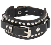 New Skull 2024 Punk Gothic Rock Chains Metal Stud Spikes Rivet Pu Leather Wristband Bangle Wide Cuff Bracelet Women Men Jewelry
