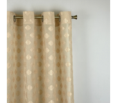 Cortina de tela semitranslúcido lino y poliéster con diseño de trebol de cuatro hojas.140x260cm,decoracion para hogar.1 panel.