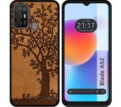 Funda Silicona para ZTE Blade A52 diseño Cuero 03 Dibujos