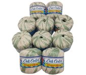 Lote 10 Ovillos Algodón 212 con Poliamida – Extra Suaves y Resistentes – 50g  70m – Agujas 9-10 – LANAS LUZ COLOR