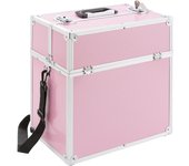 AREBOS Maletin de Maquillaje Tocador Portatil Neceser Rosa - Uso Versátil