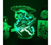 Japanese Anime Drogan Ball Super Saiyan Goku Vegeta Figure Led Acrylic Stand 3d Illusion Colorful Nightlight for Kids Birthday