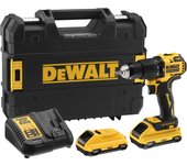 Dewalt DCD709L2T-QW - Taladro Percutor sin escobillas XR 18V Li-Ion 3,0A