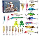 2024 Christmas Advent Calendar Fishing Lures Set 24 Days Fishing Tackle Countdown Calendar Christmas Gifts for Fishing Lovers