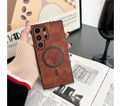 for Magsafe Deer PU Leather Case for Samsung Galaxy S24 Ultra S23 S22 S21 Plus for Samsung S23 S24 S22 Ultra Magnetic Cover