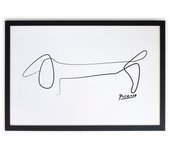 Cuadro con marco negro 40x30 dibujo de Picasso