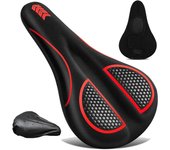 Funda de Gel para sillin de bicicleta, hueca y transpirable, cubierta de cojín de gel de sílice, adecuado para el sillín de bicicleta de montaña, velcro ajustable