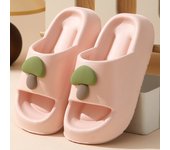 Lindas sandalias tridimensionales en forma de seta, cómodas zapatillas de EVA antideslizantes para el hogar, sandalias de baño de suela gruesa, zapatillas para hombres y mujeres