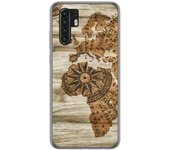 Tumundosmartphone Funda Gel Tpu para Huawei P30 Pro diseño Madera 07 Dibujos