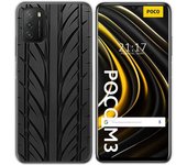 Tumundosmartphone Funda Gel Tpu para Xiaomi POCO M3 / Redmi 9T diseño Neumatico Dibujos