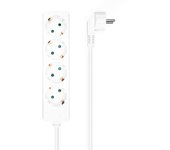 Aisens regleta multiple de 4 tomas sin interruptor con cable 3×1.5mm2 - 1.4m - color blanco