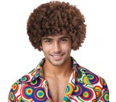 12 inch short roll explosive head hip-hop disco retro men's synthetic wig suitable for holiday parties, Halloween ball costumes