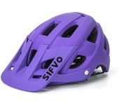 Casco de Bicicleta, casco de ciclismo MTB, casco de Bicicleta con visera, de Cascos Cycling, casco de Bicicleta de Carretera, lidero y transpirable 【M, moradoa