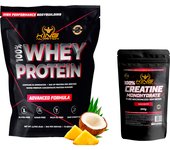 100% Whey Protein 2.27kg King Nutrition Proteina Concetrada + Creatina monohidratada 300gr mejora tu rendimiento y aumenta la masa muscular.
