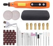 ZVD Juego de herramientas rotativas inalámbricas, amoladora de mano, herramienta rotativa eléctrica de 15000 RPM, mini herramienta rotativa para fresar,