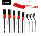 9PCS Cleaning Detailing Leather Air Vents Care Clean Tools Brush Set Dirt/Dust Clean Brush FOR Car Motorcycle Interior Exterior