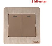 1pc Gold Wall Switch 1/2/3/4 Gang 1Way Button Wall Light Switch On / Off Push Button