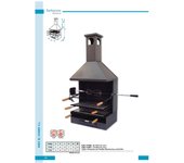 Cajón Chimenea c/Parrilla, Plancha y Kit 61x40x135 cm