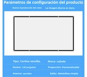 60 72 84 100 120 150 Inch Simple Foldable Projection Screen Polyester 16:9 Outdoor Full HD 1080P 4K Projector Screen Curtain