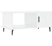 vidaXL Mesa de centro madera contrachapada 90x50x40 cm Blanco, Negro, Blanco brillante Mesita de Salón o Comedor o Auxiliar Mesa de Café Meuble Salón