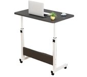Mesa de ordenador ajustable portátil de escritorio girar mesa de cama para PC puede ser levantado Escritorio con rueda, Auxiliar Mesa portátil para Sofá