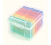 Thicken PP Big Box With 6 Small Cases 4x6 Inch Photo Storage Box Puzzles Desktop Acccessories Organizer Teaching Aids Postcards